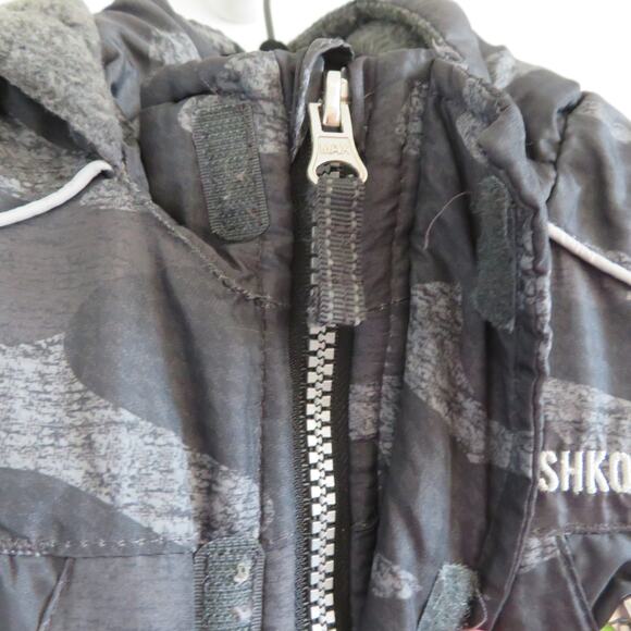 Oshkosh B'gosh Kids Sz 2T Black Gray Camo Puffer Jacket Outerwear Coat - Picture 5 of 8